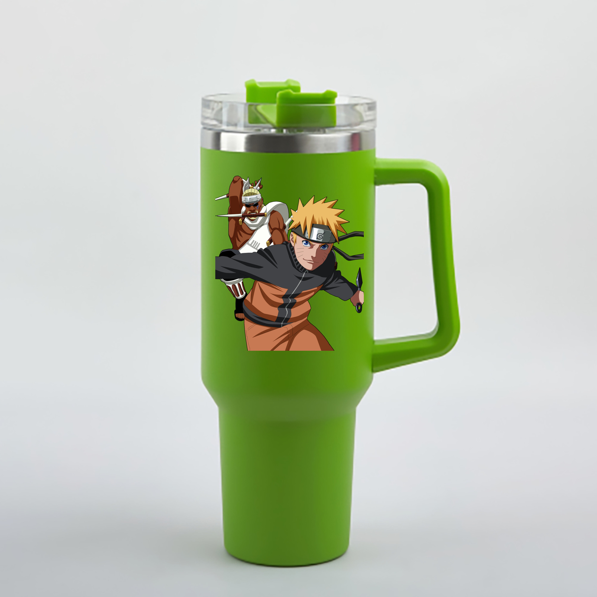 （画像用） NARUTO -ナルト- うずまき ナルト Uzumaki Naruto 1200mL車用タンブラー - クリスタルステッカー（プラスチックストロー付き）